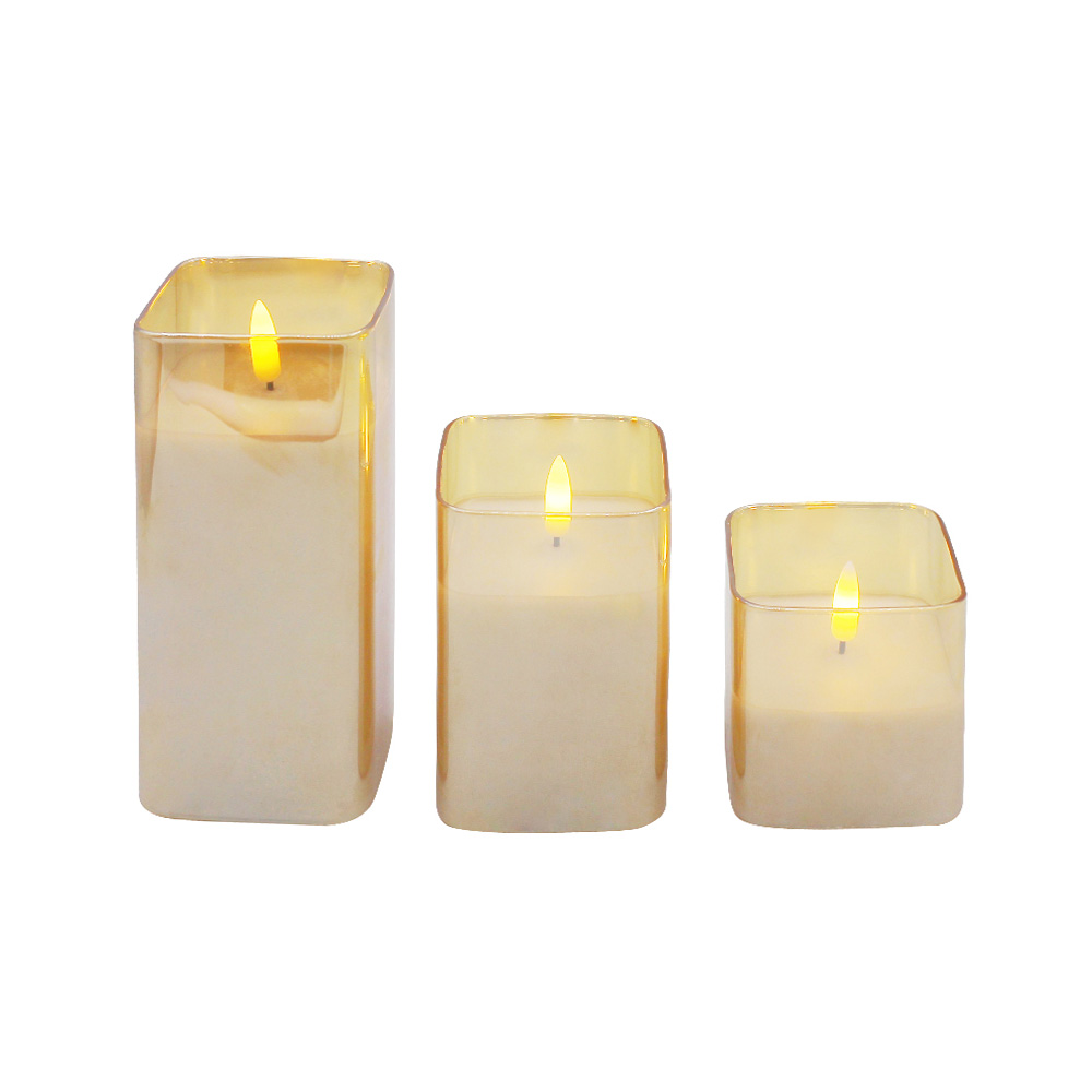 Tube en verre 3d wick pilier LED lampe